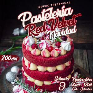 PASTELERÍA-RED-VELVET-NAVIDAD-Curso Clases Cali SAM