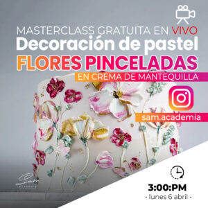 MASTERCLASS GRATUITA ENVIVO FLORES PINCELADAS EN CREMA DE MANTEQUILLA