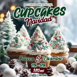 Cupcakes Básicos Navidad – Curso Presencial