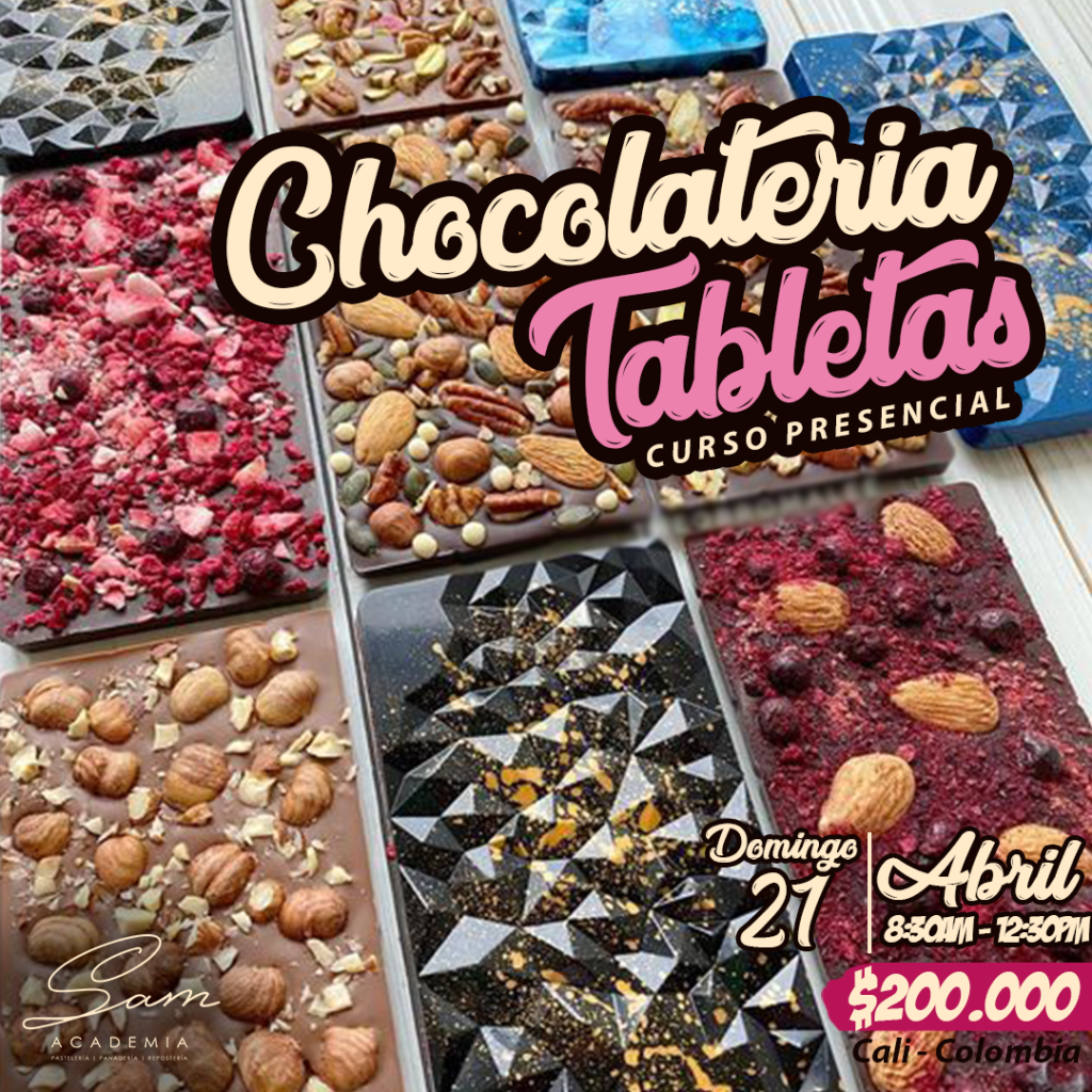 CHOCOLATERÍA- TABLETAS Curso Clases Cali SAM ACADEMIA