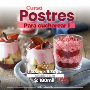 CURSO POSTRES PARA CUCHAREAR 1 “SIN HORNO”